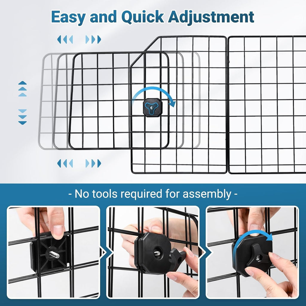 rabbitgoo Dog Car Barrier for SUV, Heavy-Duty Steel Wire Pet Gate, Foldable