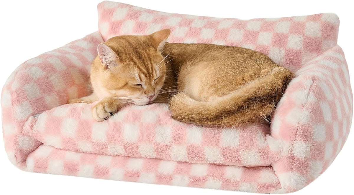 Hollypet Cat Bed Small Dog Orthopedic Couch Beds for Pets up to 13 lbs