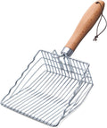 Cat Litter Scoop, Stainless Steel Kitty Metal Scooper with Hook and Hole