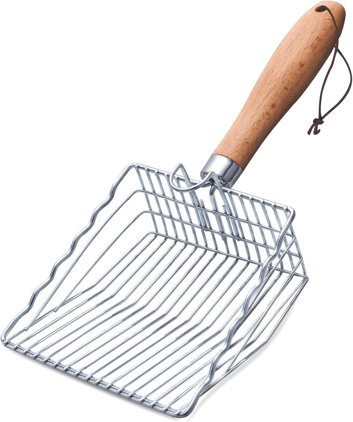 Cat Litter Scoop, Stainless Steel Kitty Metal Scooper with Hook and Hole