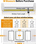 27"-32" Cat Door for Window, Flap Pet Door Fit Window Insert