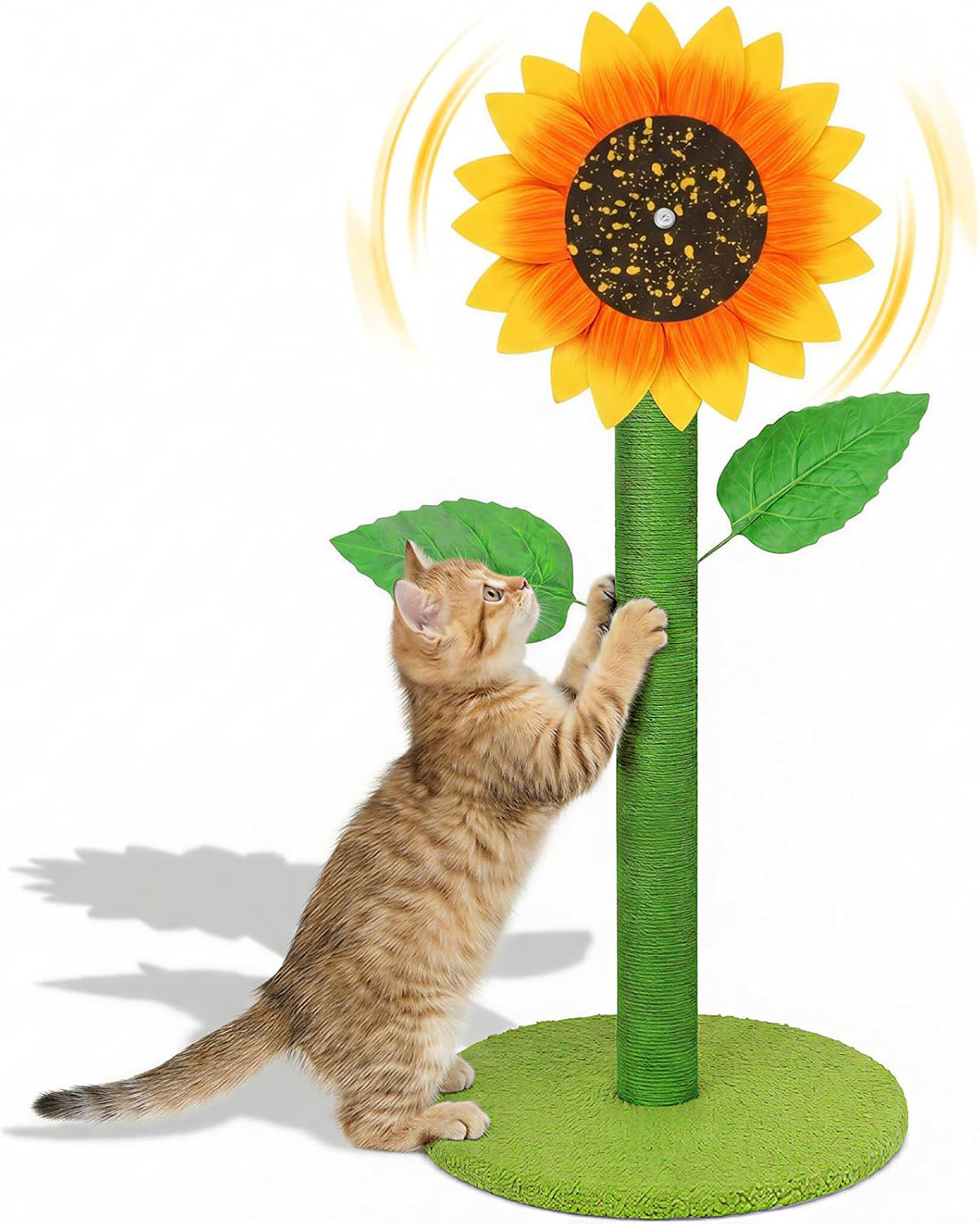 Carousel Cat Scratching Post with Hanging Toys, Interactive Cat Toys