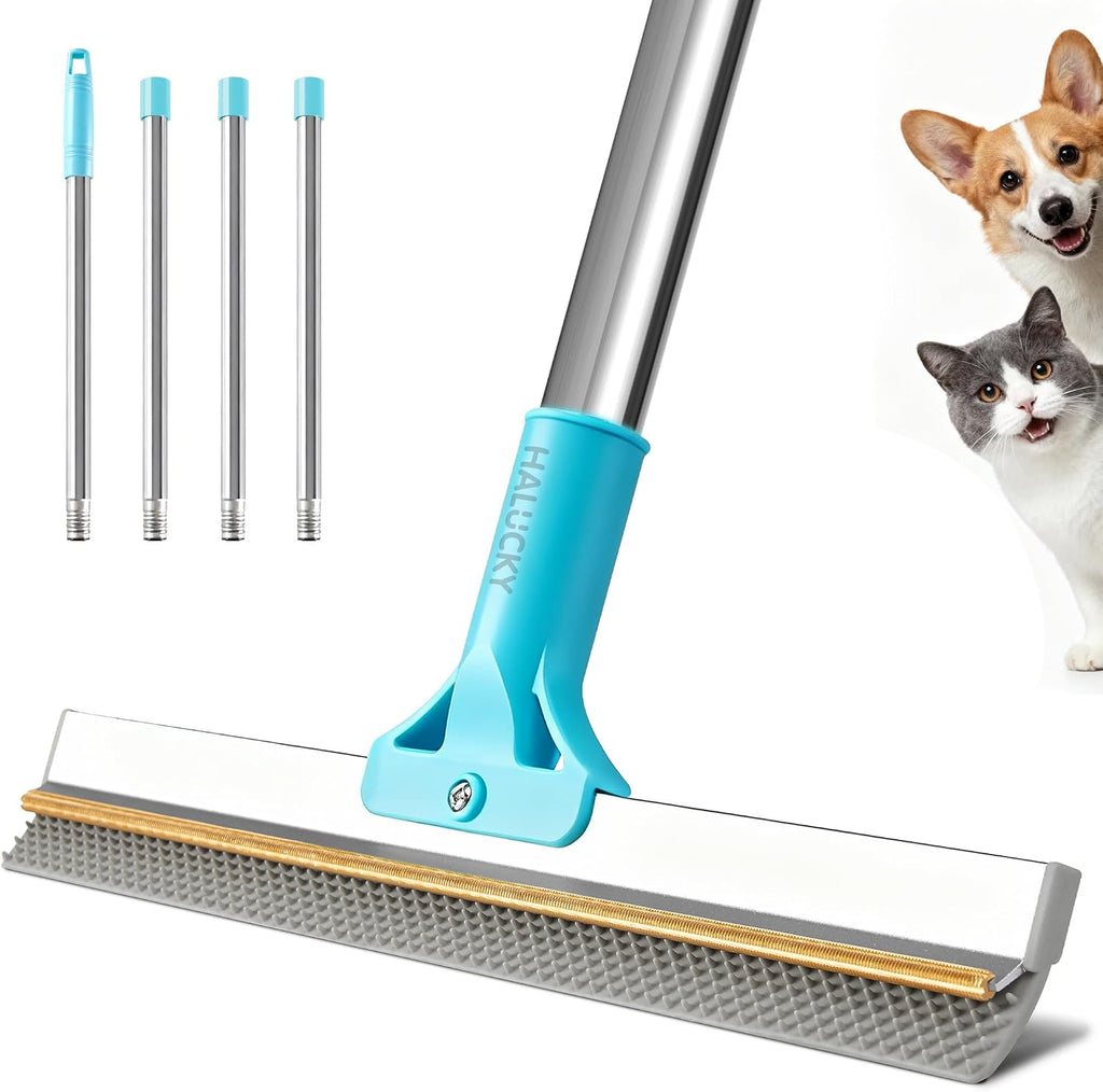 Carpet Rake for Pet Hair Removal Tool, 2 in 1 TPU and Copper Rake Teeth Uproot Clean Hair Remover with 63’’ Adjustable L