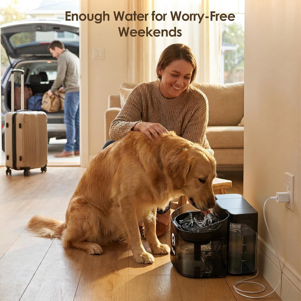 11L/372oz Large Dog Water Fountain, Automatic Dog Water Bowl Dispenser