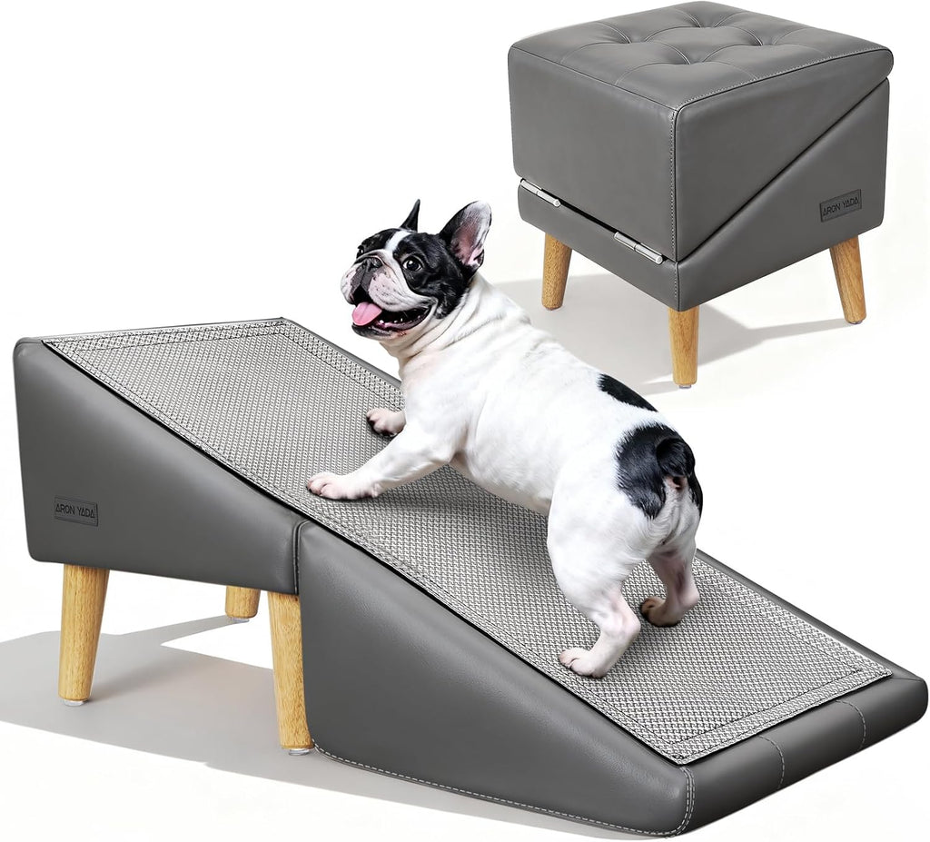 Dog Ramp for Couch, 16"H 2-in-1 Non-Slip Dog Stairs for Small Dogs