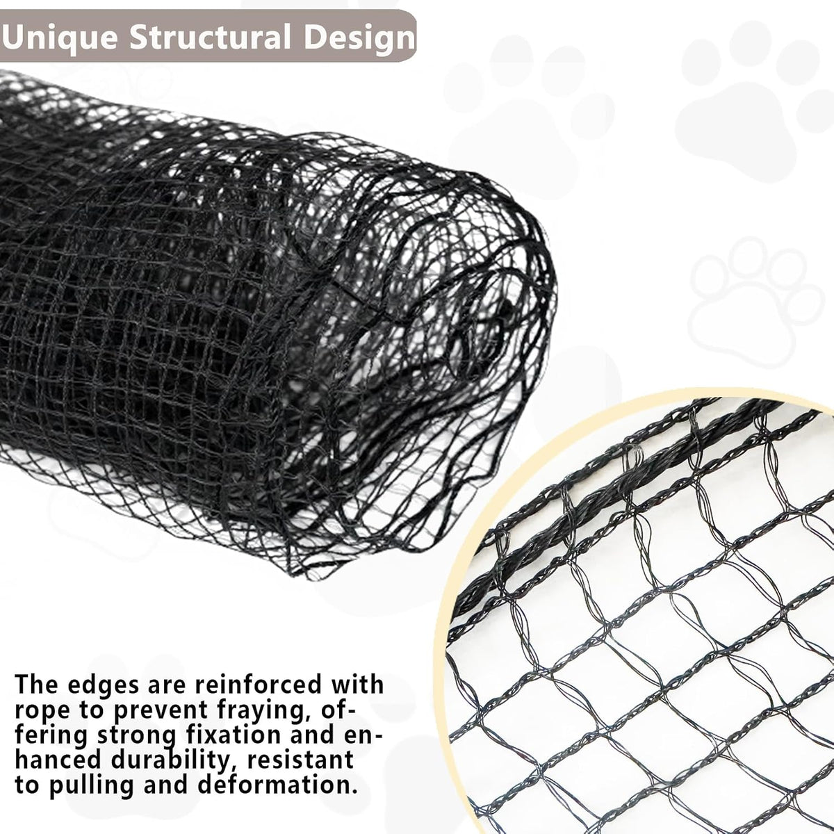 POYEE 10x20ft Cat Netting Balcony, Safety Net for Pets