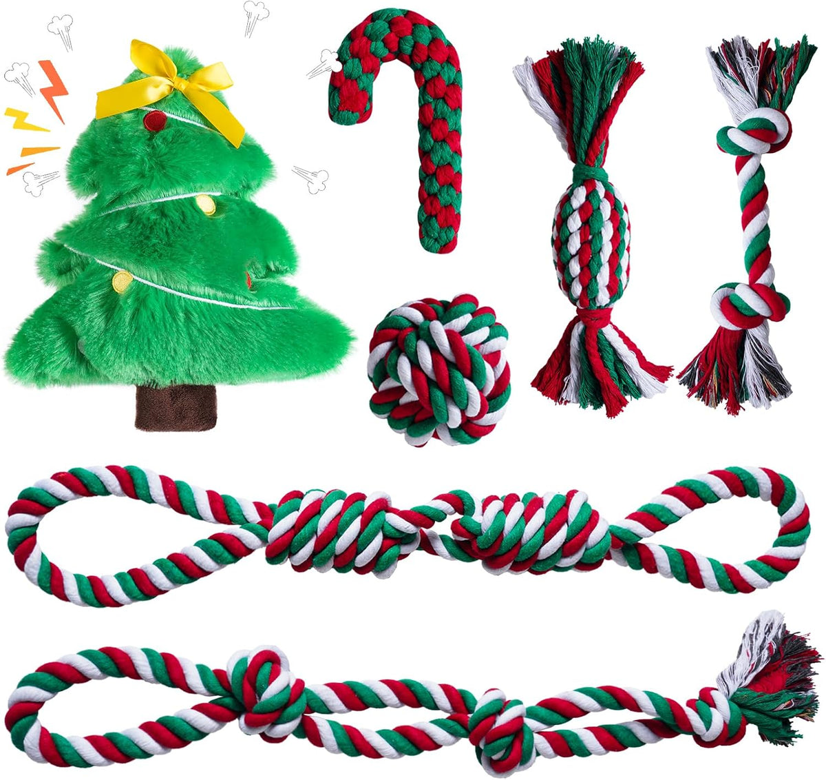 Dog Rope Toys,10 Pack Cotton Chew Tug Toys for Small Medium Dogs