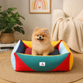 Cotton Canvas Dog Bed(290gsm Thick), 24"x20"x8" Washable Waterproof