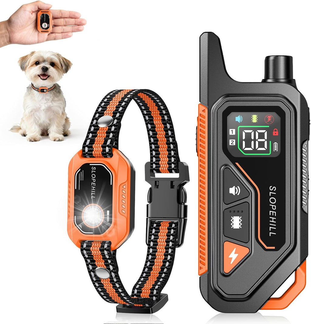 SLOPEHILL Mini Shock Collar for Small Dogs 5-30lbs,Featuring No Shock Mode