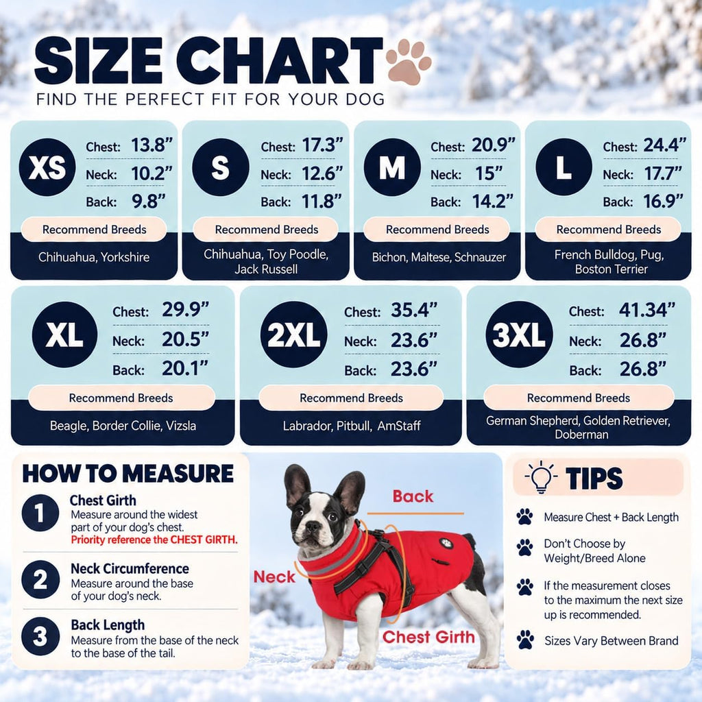 Dogcheer Dog Coat with Harness and Zipper, Waterproof Dog Fleece Jacket