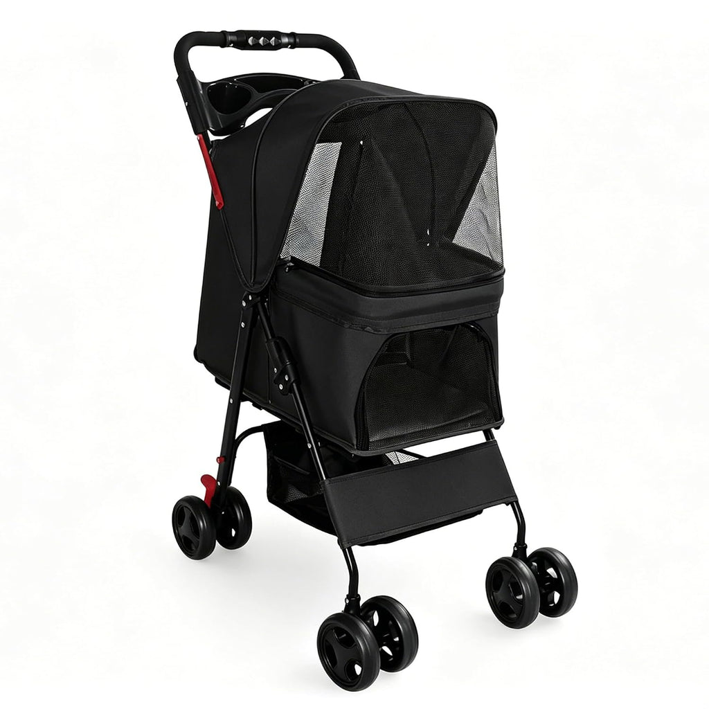 Dog Stroller for Small Dogs and Cats, Foldable Pet Stroller