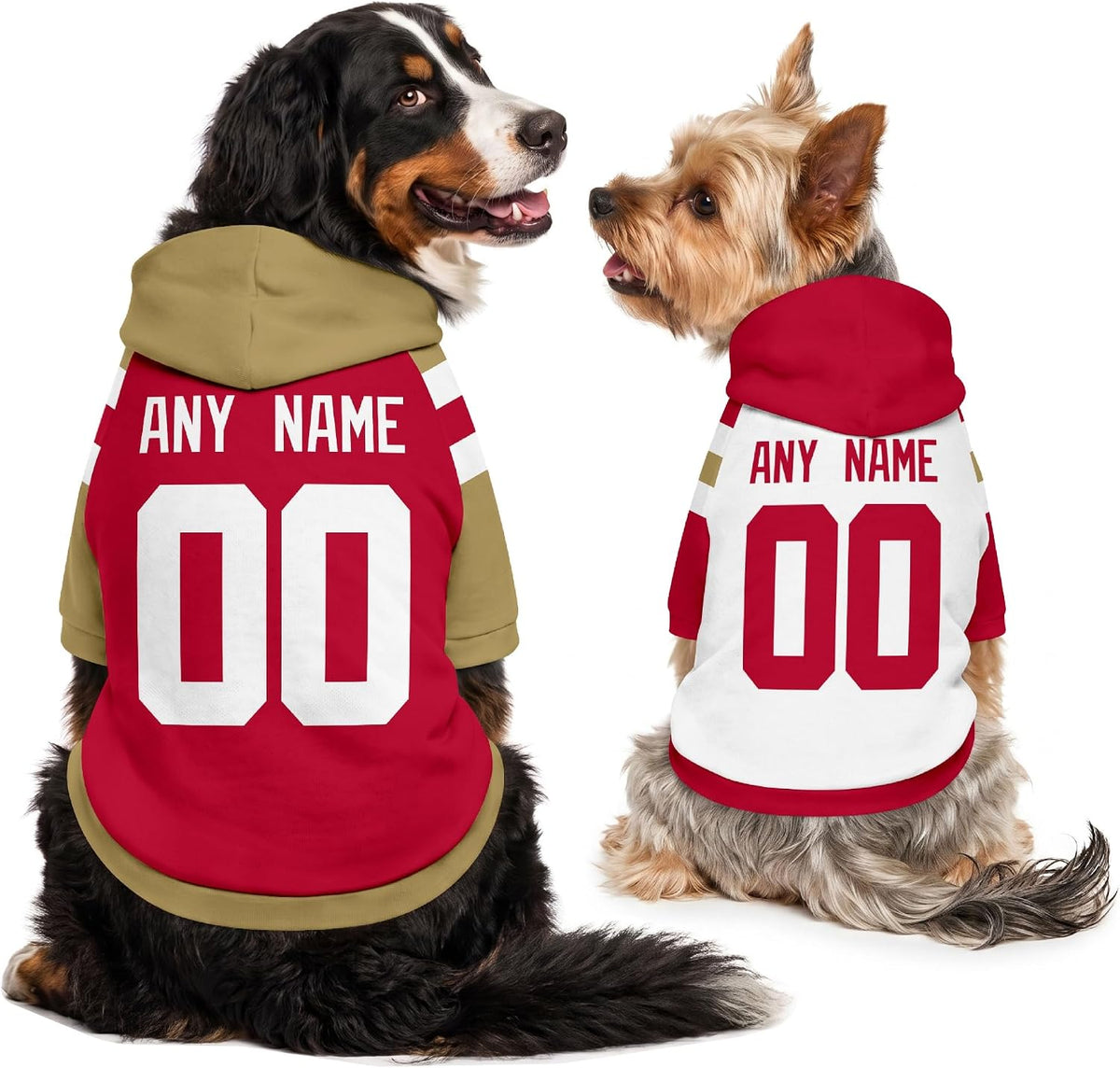 San Francisco Dog Clothes Custom Name Number Jersey Style Hoodie