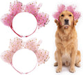 2pcs Dog Bows for Large Dogs with Elastic Adjustable Headbands
