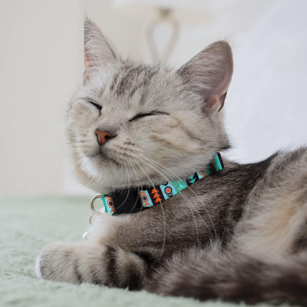Tribal Aztec Cat Collar 2-Pack, Breakaway with Bell