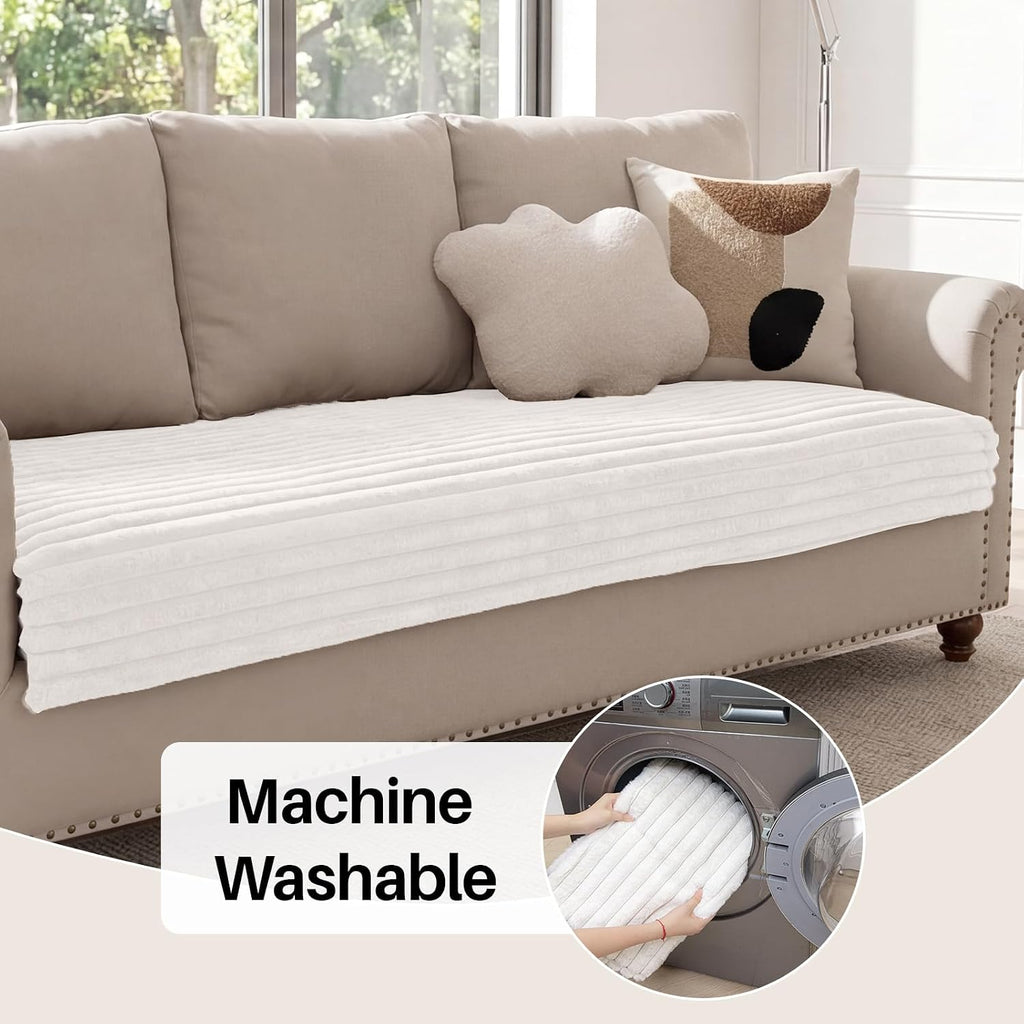 Warmstar Waterproof Couch Cover for Dogs，Fuzzy Pet Couch Covers for Sofa