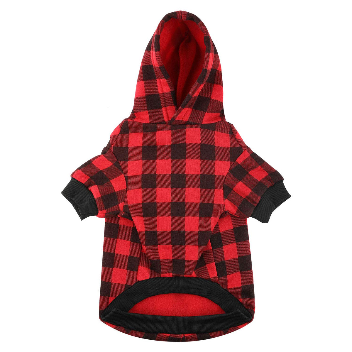 Plaid Dog Hoodie Sweatshirt Sweater for Extra Large Dogs Cat Puppy Clothes Coat Warm and Soft(XL)