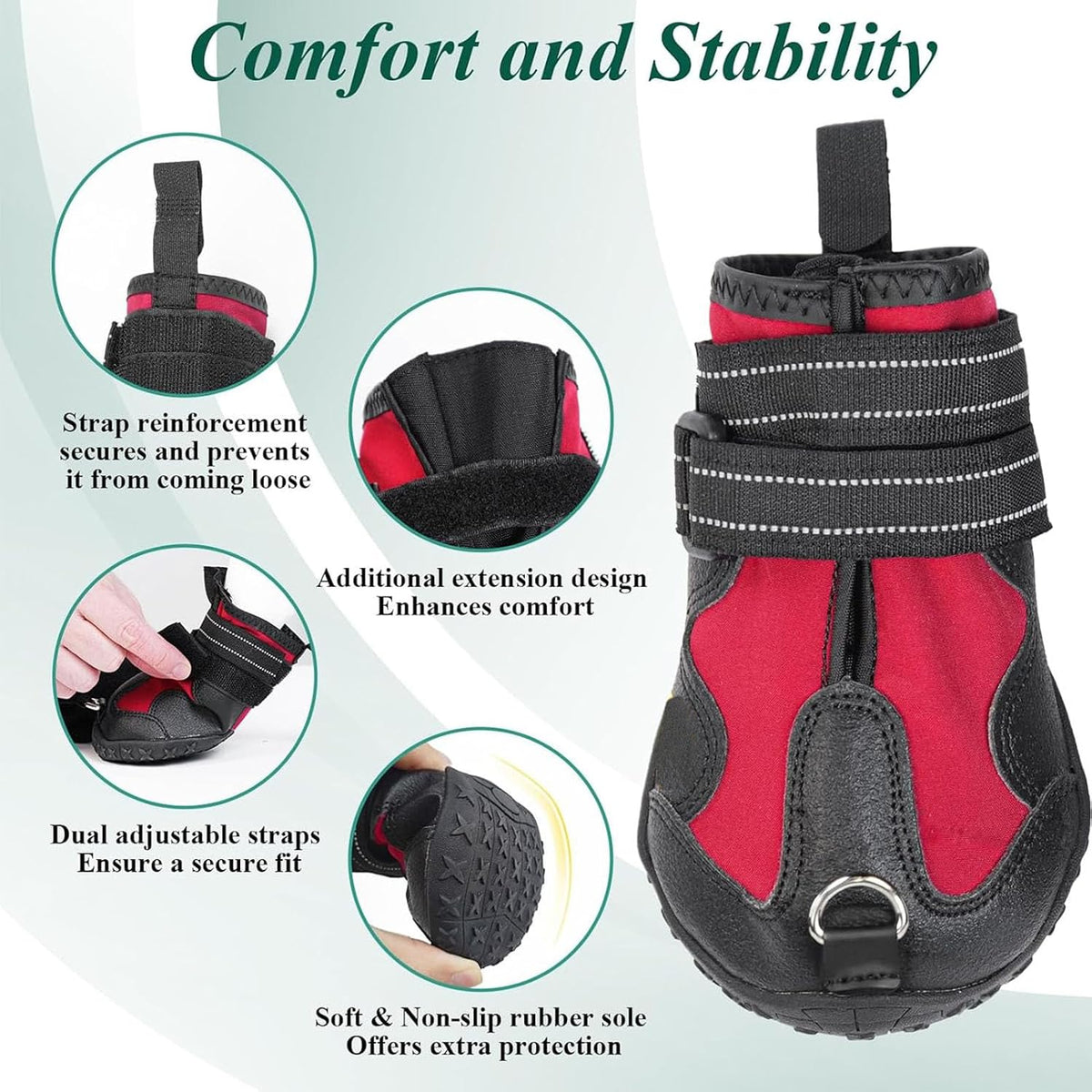 Strap on Drop Foot Brace for Dogs, Corrective Dog Shoes (L)