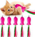 Catnip Toys, 5PCS Soft Plush Pink Fish Cat Toy Chew Kitten Toys