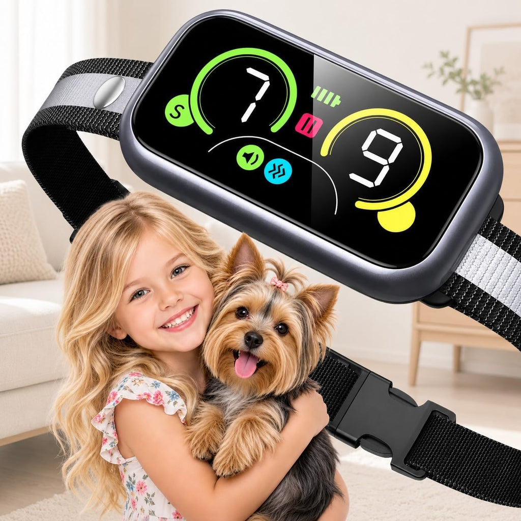 Smart Dog Bark Collar with Advanced Bark Detection, 4 Adjustable Training Modes, Beep, Vibration, USB-C Rechargeable Bar