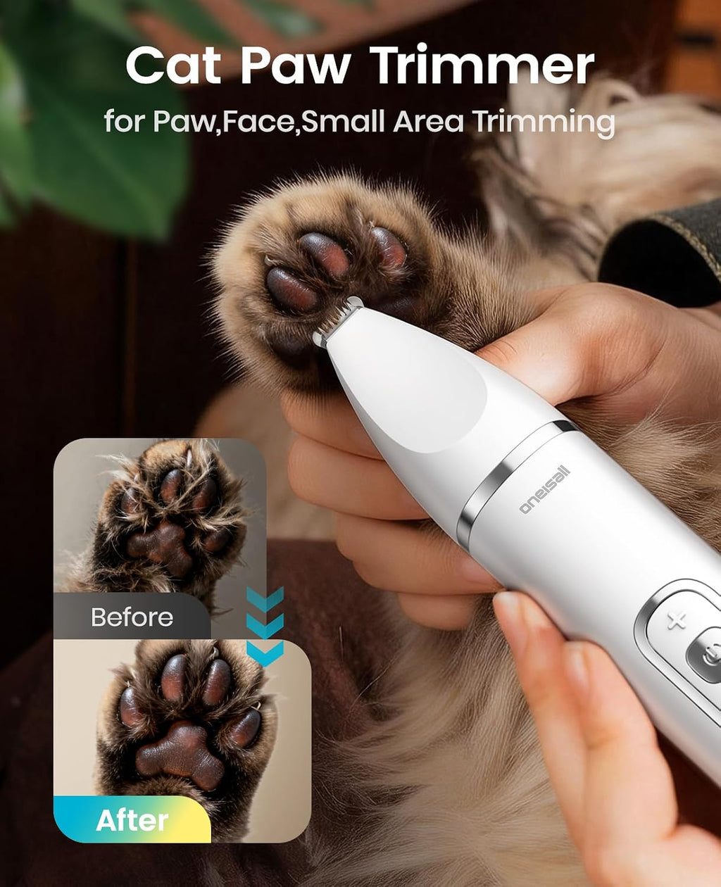 oneisall Quiet Cat Clippers Paw Trimmer