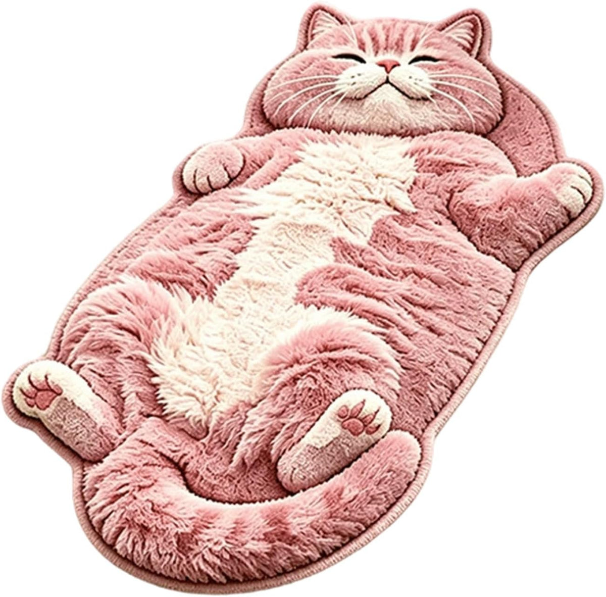 Soft Cats Floor Mat, Sleeping Feline Entryway Area Rug，E：50 * 80
