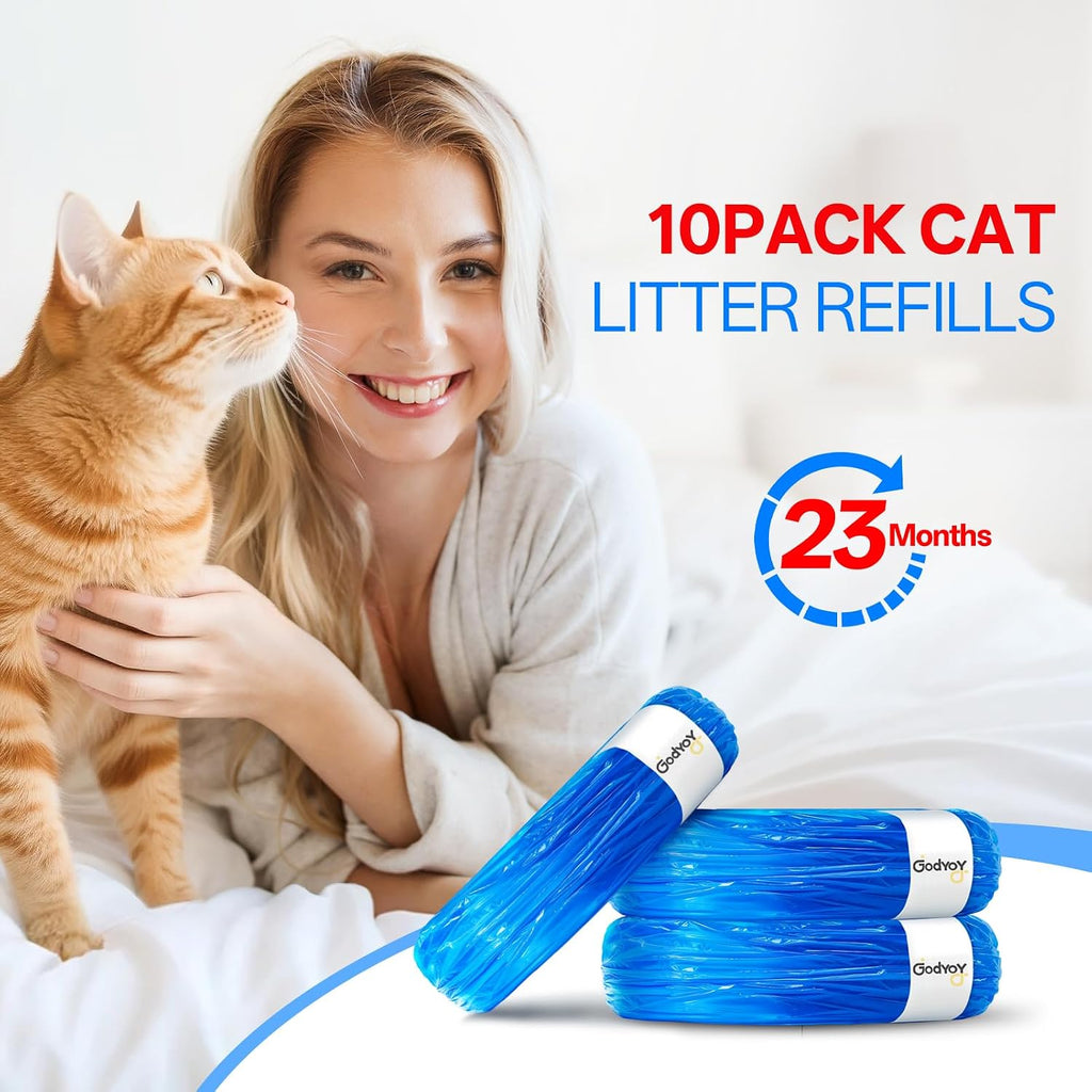 10PC Cat Litter Refill Bags Fits Litter Genie XL+/Plus/Standard/Style