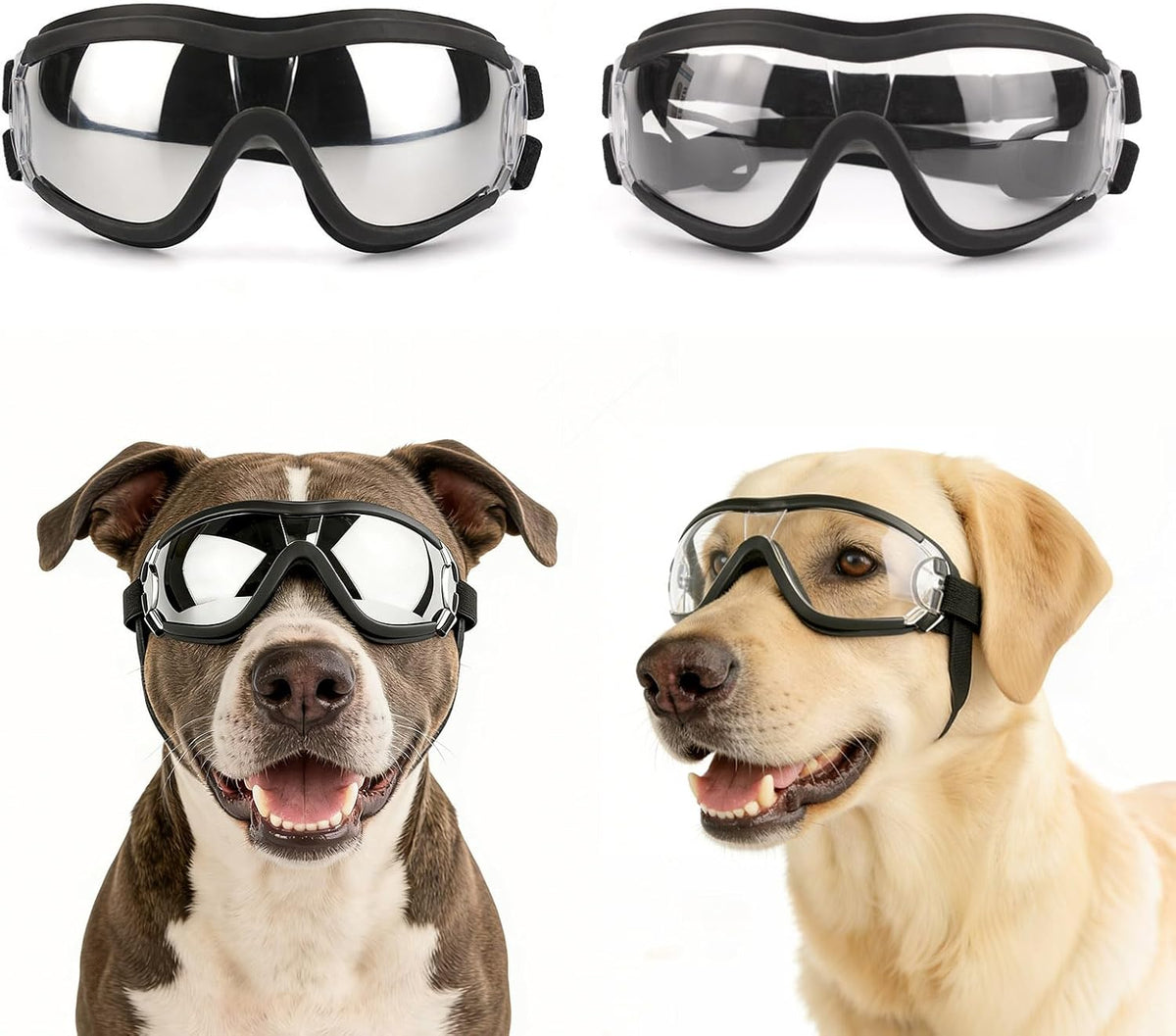 Large Dog Sunglasses Eye Protection, UV Protection Pet Goggles for Dogs Medium to Large Breed, Driving Glasses for Dogs 