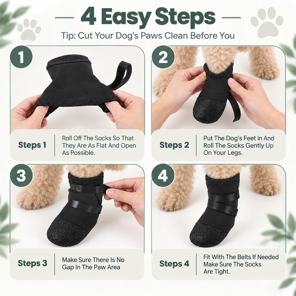 Dog Paw Wound Recovery Boot Dog Paw Recovery Boot for Injured Paws Breathable Dogs Bootie Paws Protector Self-Adhesive F