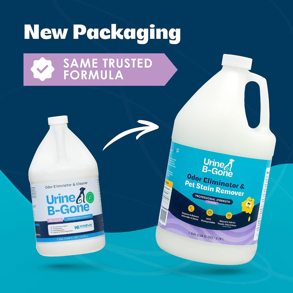 Urine B-Gone Enzyme Cleaner for Human, Cat & Dog Urine, Lavender, 1 Gallon