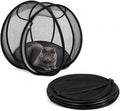 Portable Outdoor Cat Enclosure, 17.7" Rolling 360° Cat Playpen, Mesh Ball Cats Cage, Collapsible Breathable Pet Playpen 