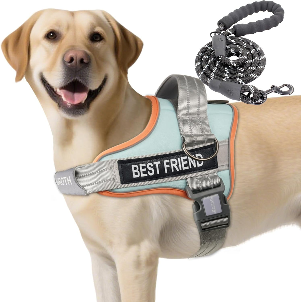 AUROTH Dog Harness for Large Dogs No Pull Tactical Harness and Leash Set
