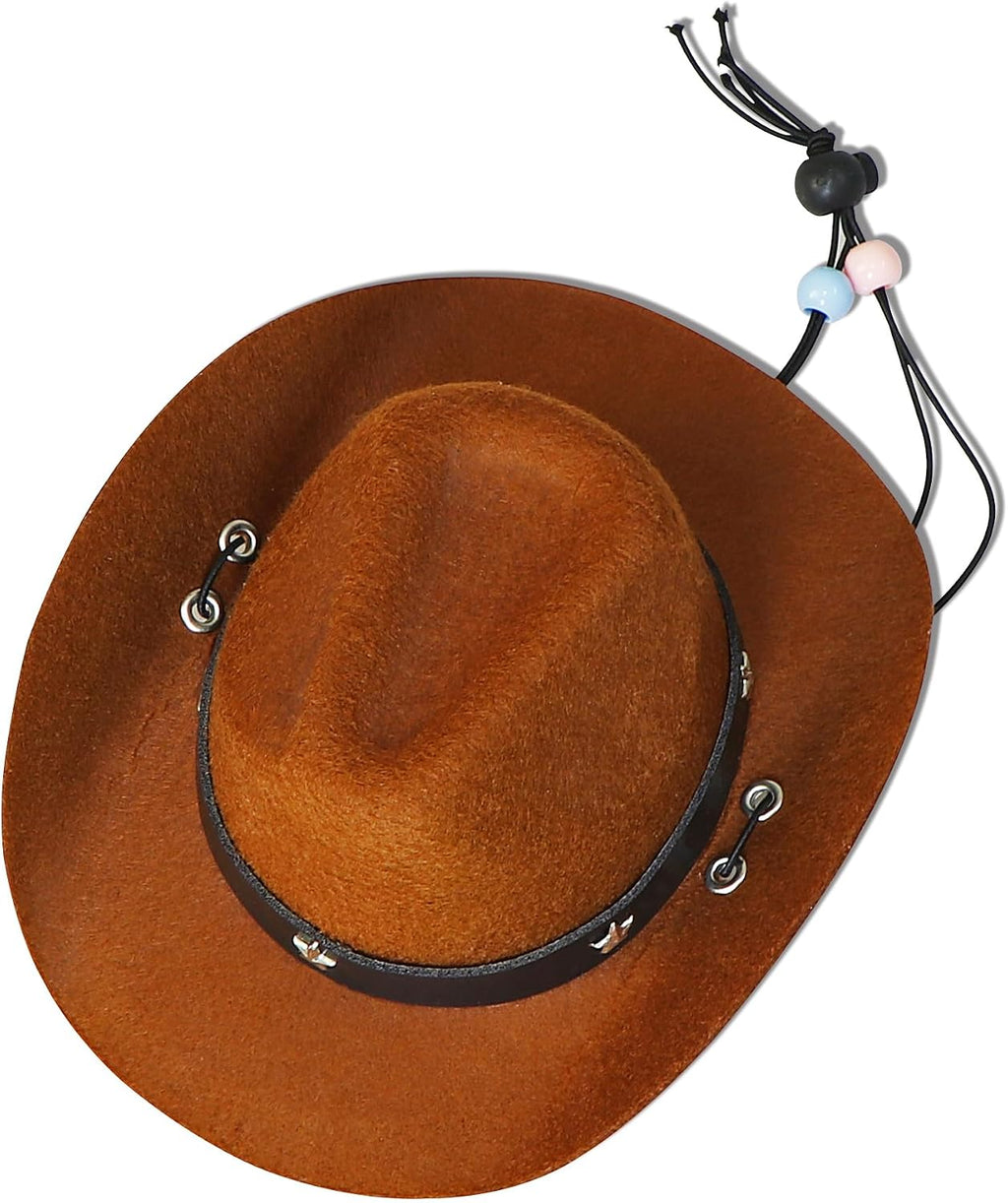 Goyoswa Halloween Dog Costume - Cowboy Hat & Bandana, Brown & Red, Large