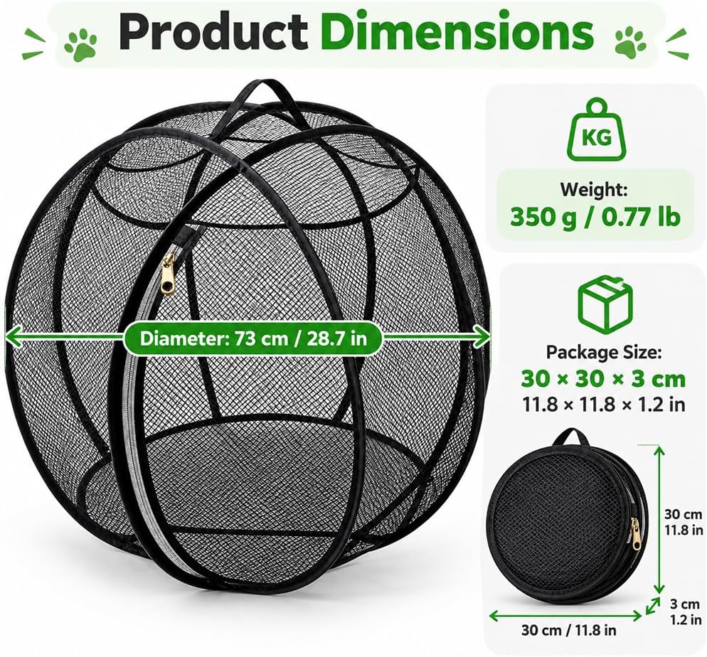 2027 New Rolly Cat Ball, 360° Rotating Outdoor Cat Enclosure，1PC