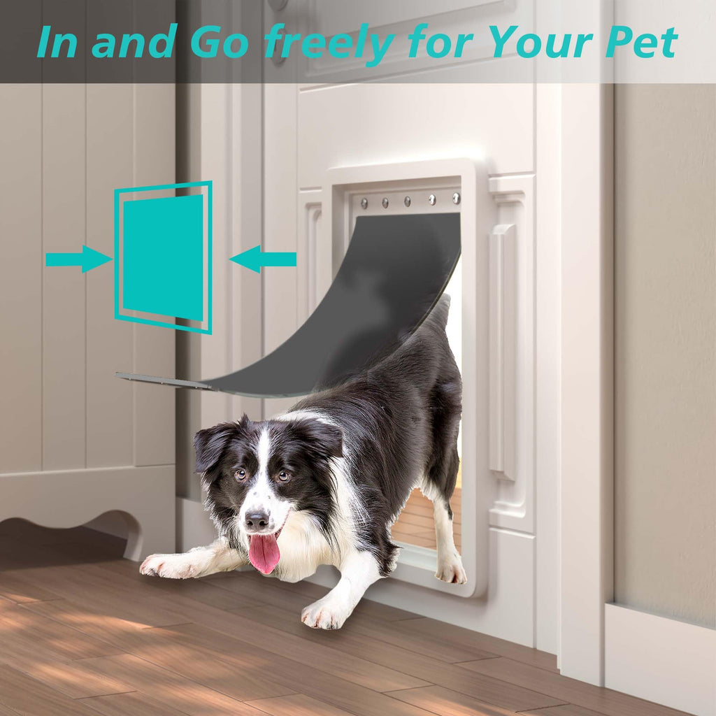 MOLYLY 2-Pack Large Dog Door Replacement Flaps with Screws