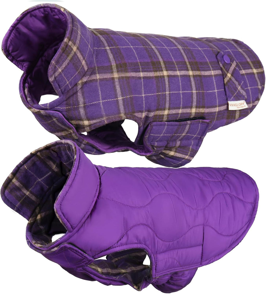 VIVAGLORY Dog Winter Coat Softjoy Warm Dog Jacket, M, Khaki