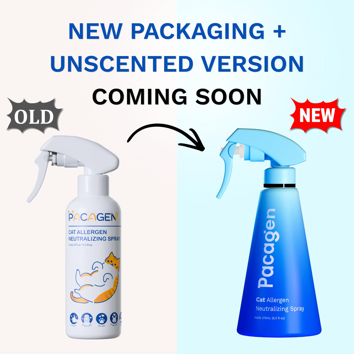Pacagen Cat Allergen Neutralizing Spray (New Packaging+Scent Coming Soon)