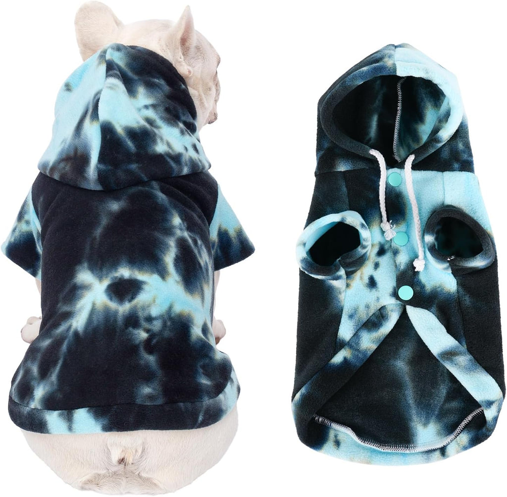 Dog Hoodie Tie Dye Dog Sweatshirt Chic Winter Clothes Ultra-Soft Warm Sweaters for Small Medium Dogs Fashion Pet Clothes