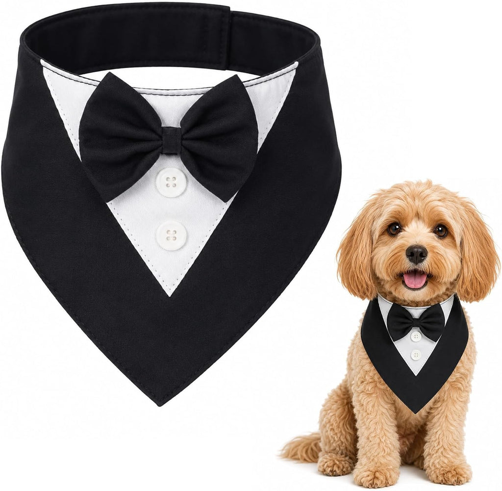 Dog Tuxedo Bandana Wedding Birthday Dog Bow Tie
