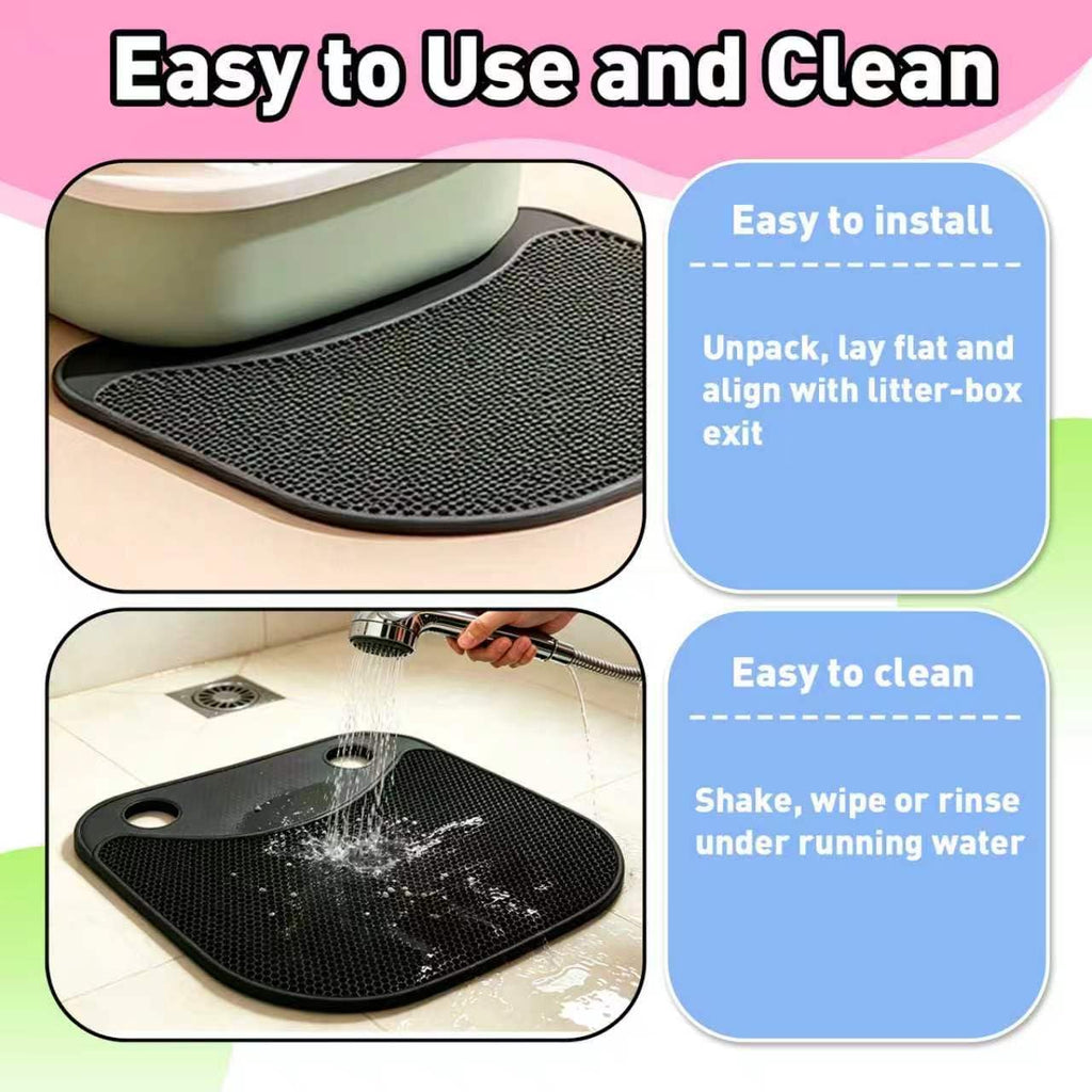 Cat Litter Mat Compatible with Self‑Cleaning Cat Litter Box