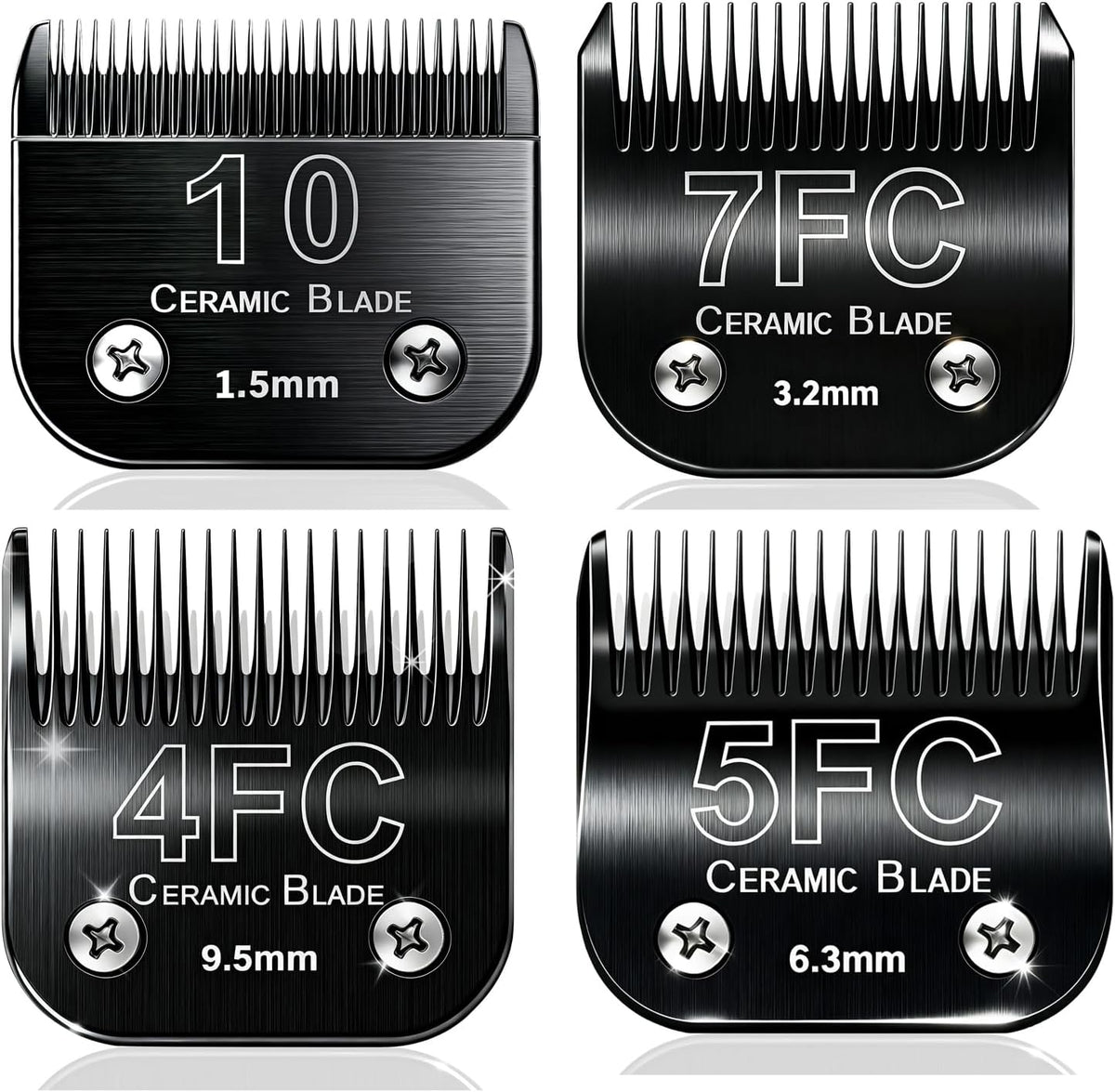 3PCS Wide Blades for Dog Grooming Compatible with Andis Clippers