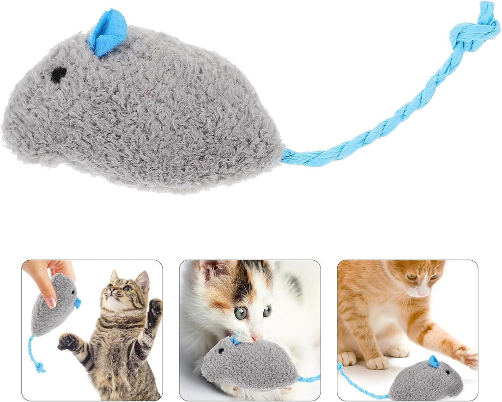 ARTIBETTER 5pcs Plush Mouse Cat for Kittens Indoor Interactive Play