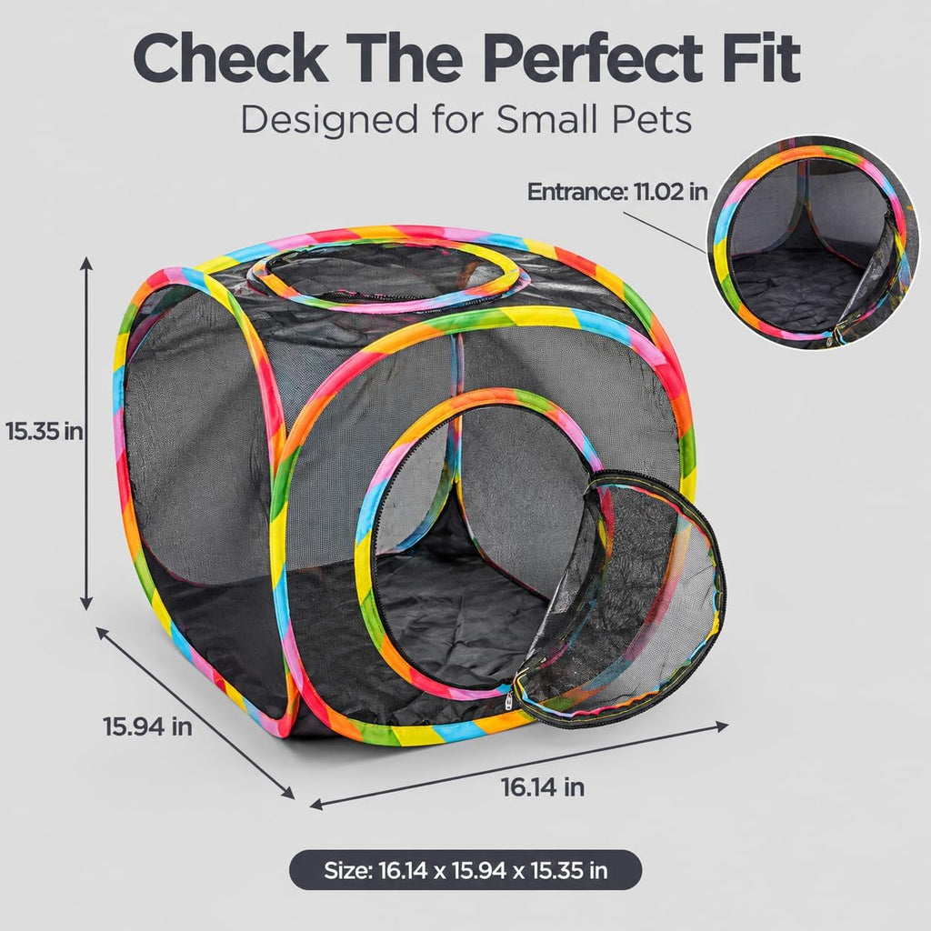 Outdoor Cat Tent and Cat Cube, Portable Mesh Enclosure for Indoor Cats