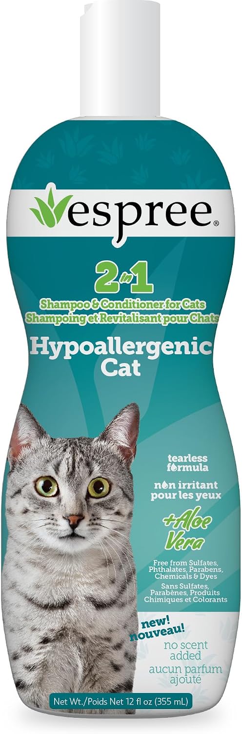 Espree Hypoallergenic Cat Shampoo & Conditioner, Sensitive Skin, 12oz