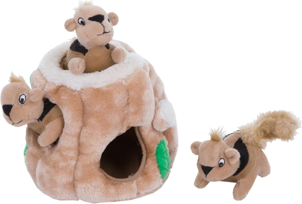 Outward Hound Hide-A-Squirrel Plush Squeaky Dog Toy, XL, 7" x 11.8"