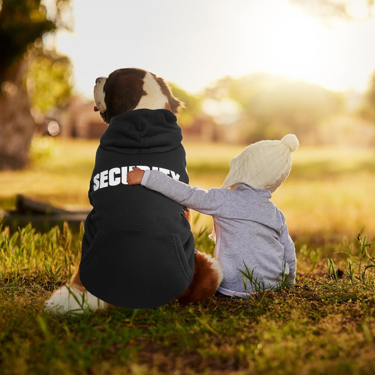 Security Dog Hoodies,Soft & Warm Dog Sweatshirt,X-Large