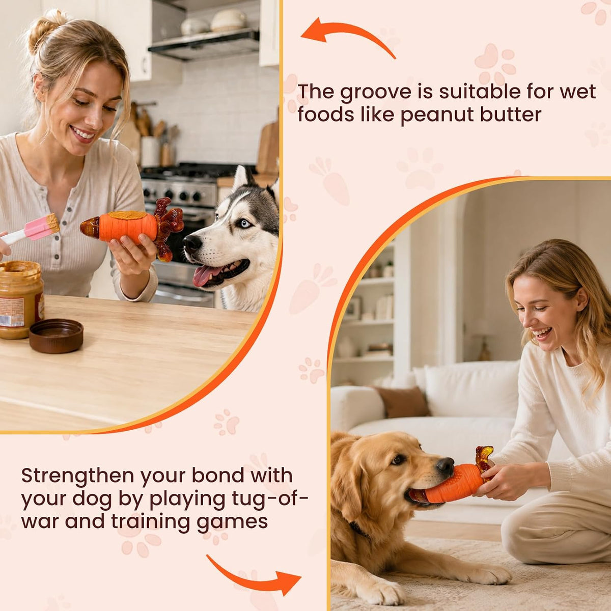 Tough Dog Toys for Aggressive Chewers, Squeaky Durable Dog Chew Toy