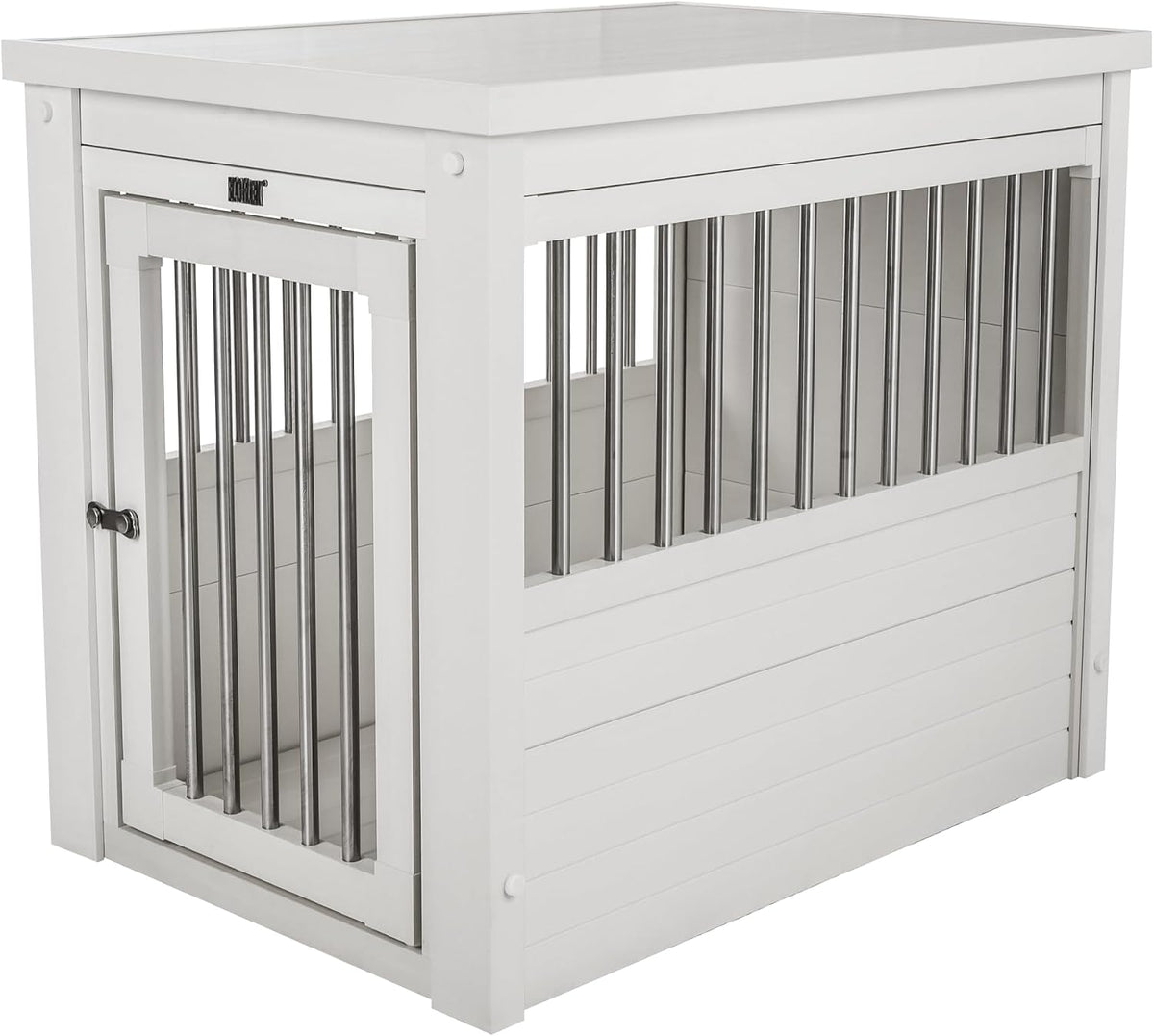 New Age Pet® ECOFLEX® Medium Furniture Style Dog Crate & End Table, White