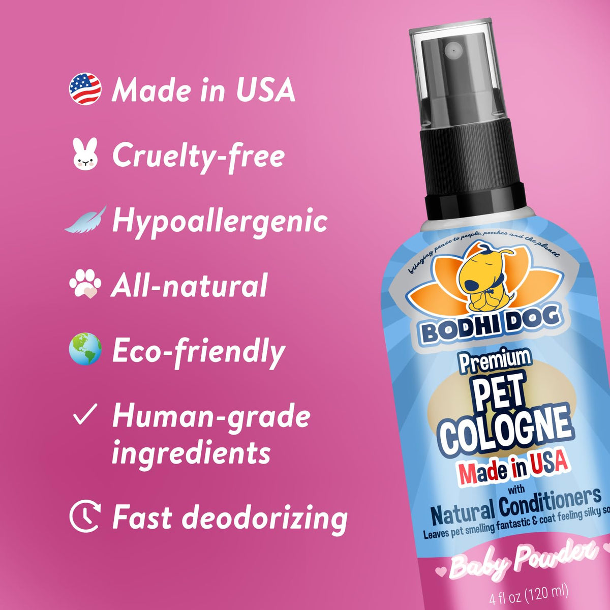 Bodhi Dog Premium Dog Cologne - Deodorizing Dog Perfume & Conditioner for Dogs & Cats - Natural Long Lasting Spray - Kee