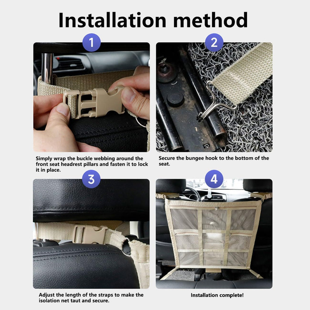 Dog Barrier for Ford F150 SuperCrew Cab 2015-2024 Pet Travel Net