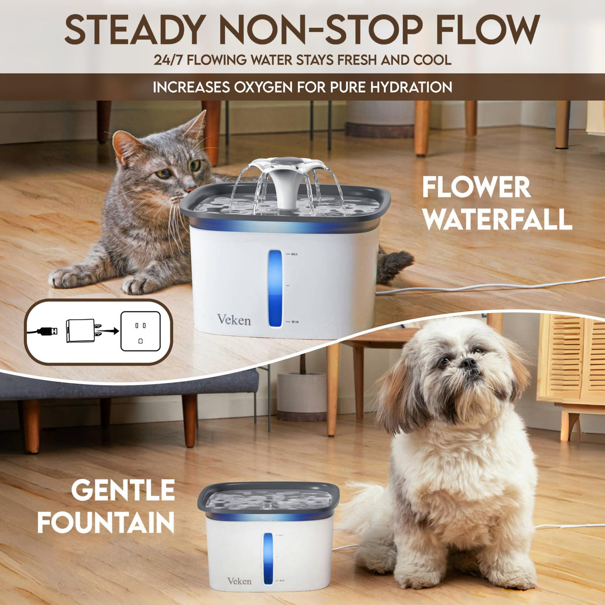 Pawfinch Fountain Starter Kit – 95oz Fountain + 8 Filter Pack